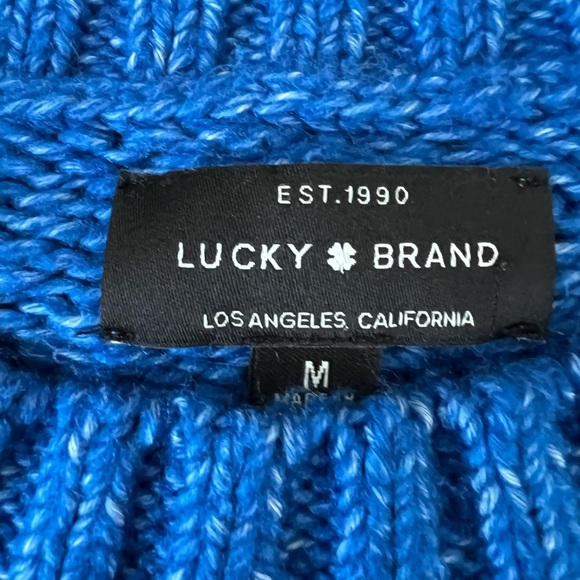 Lucky Brand Quinn Cable Pullover Sweater in Princess Blue, Medium - Retail $99 - Picture 5 of 10